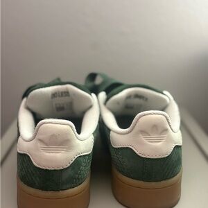 Adidas Kids Forest Green and White Sneakers